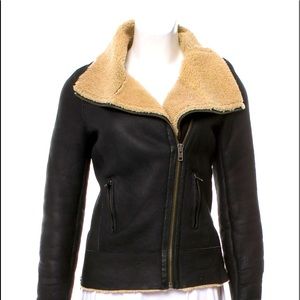 AllSaints Ruskin genuine shearling jacket UK10 US6